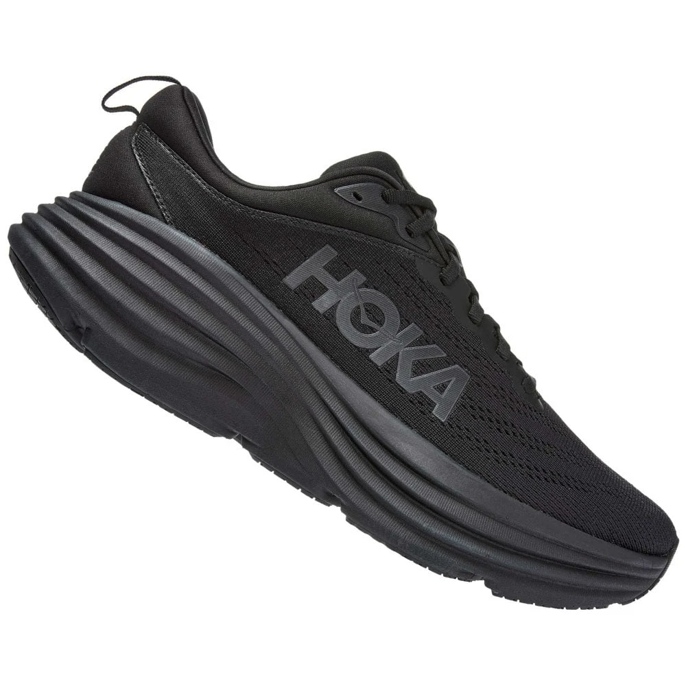 Hoka Bondi 8 Extra Wide 4E Mens Running Shoes Black/Black 1 Hoka Bondi 8 Extra Wide 4E Mens Running Shoes Black/Black