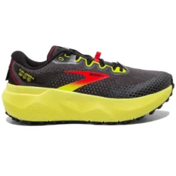 BROOKS Caldera 6 Mens Trail Running Shoes Black/Fiery Red/Blazing Yellow