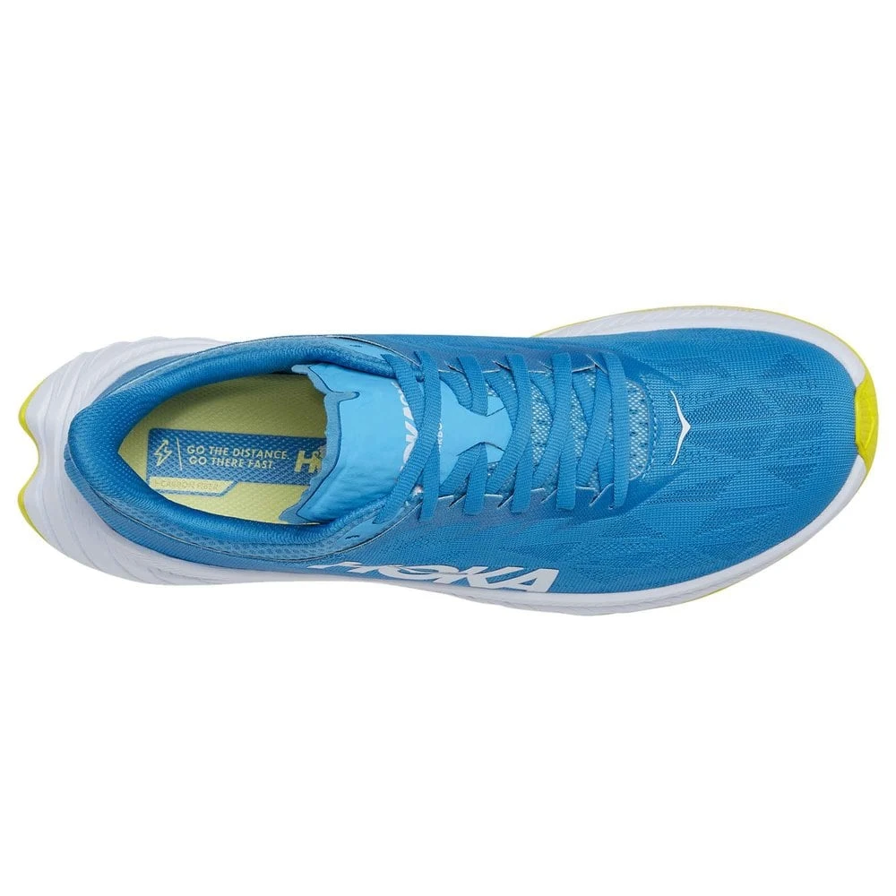 Hoka Carbon X 2 Mens Road Running Shoes Diva Blue/Citrus 2 Hoka Carbon X 2 Mens Road Running Shoes Diva Blue/Citrus - Image 2