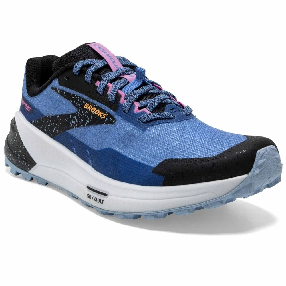 BROOKS Catamount 2 Womens Trail Running Shoes Blue/Black/Yellow 1 BROOKS Catamount 2 Womens Trail Running Shoes Blue/Black/Yellow