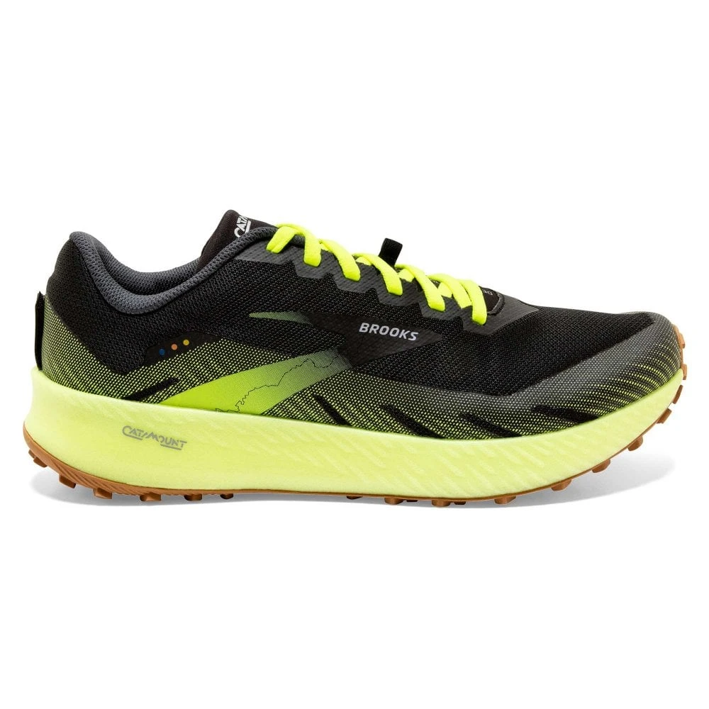 BROOKS Catamount Mens Trail Running Shoes Black/Nightlife 1 BROOKS Catamount Mens Trail Running Shoes Black/Nightlife