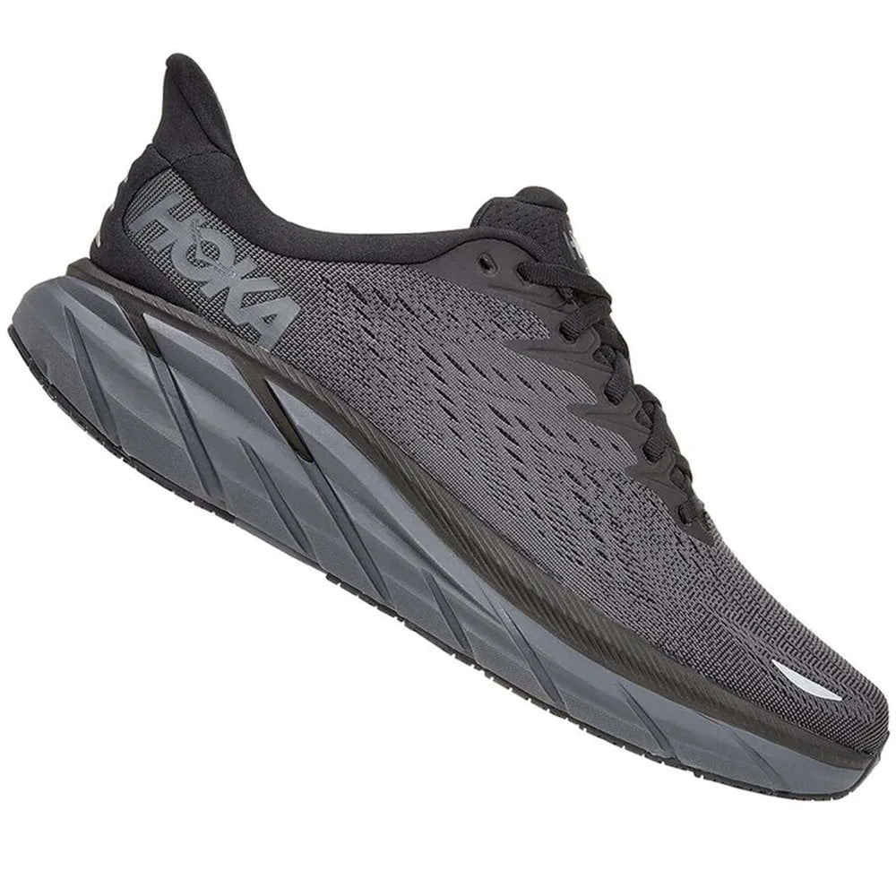 Hoka Clifton 8 Mens Road Running Shoes Black/Black 1 Hoka Clifton 8 Mens Road Running Shoes Black/Black