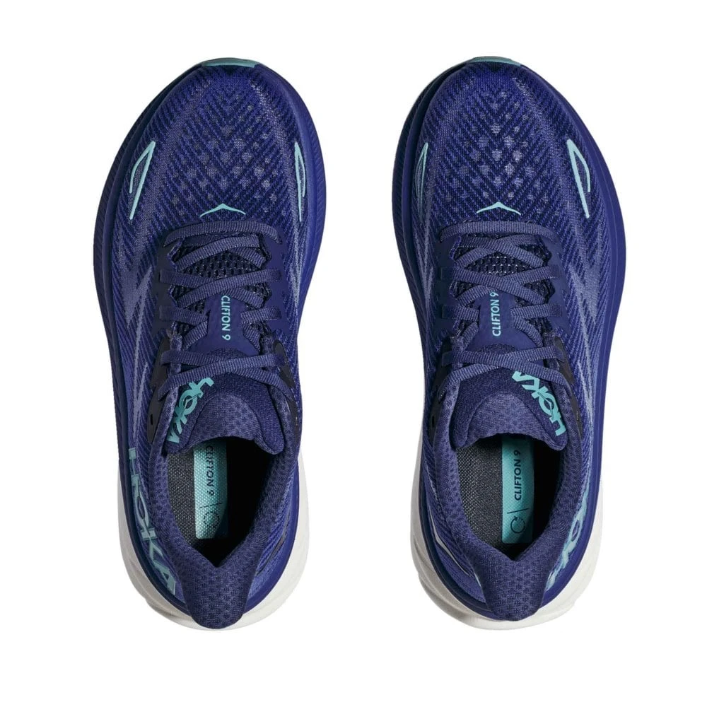 Hoka Clifton 9 Womens Running Shoes Bellwether Blue/Evening Sky 3 Hoka Clifton 9 Womens Running Shoes Bellwether Blue/Evening Sky - Image 3