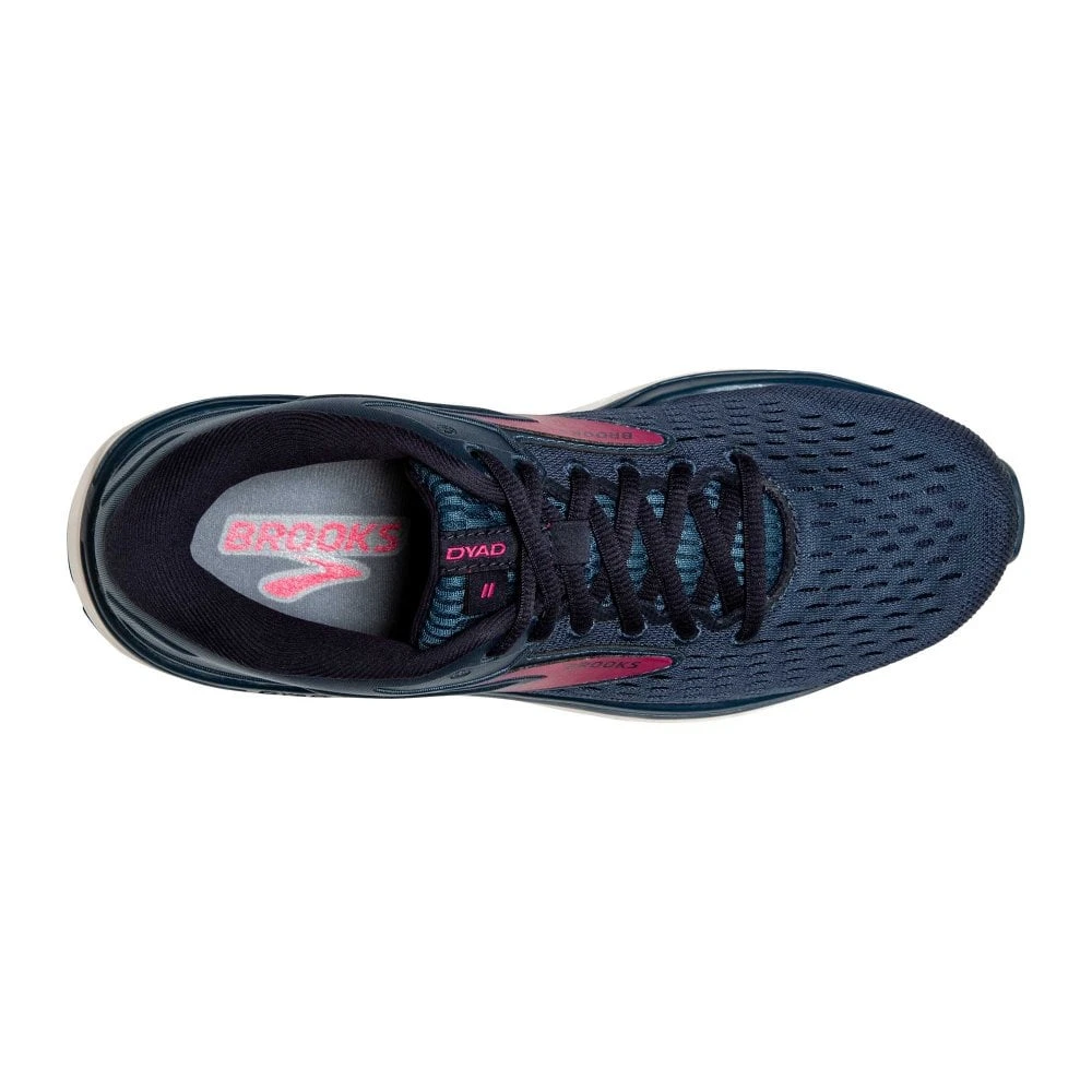 BROOKS Dyad 11 Womens Running Shoes Blue/Navy/Beetroot 2 BROOKS Dyad 11 Womens Running Shoes Blue/Navy/Beetroot - Image 2