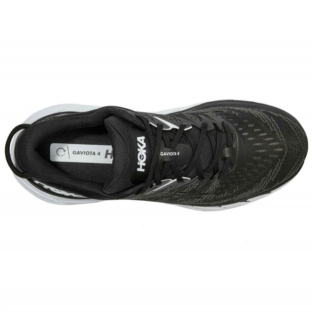 Hoka Gaviota 4 Mens Running Shoes Black/White 3 Hoka Gaviota 4 Mens Running Shoes Black/White - Image 3