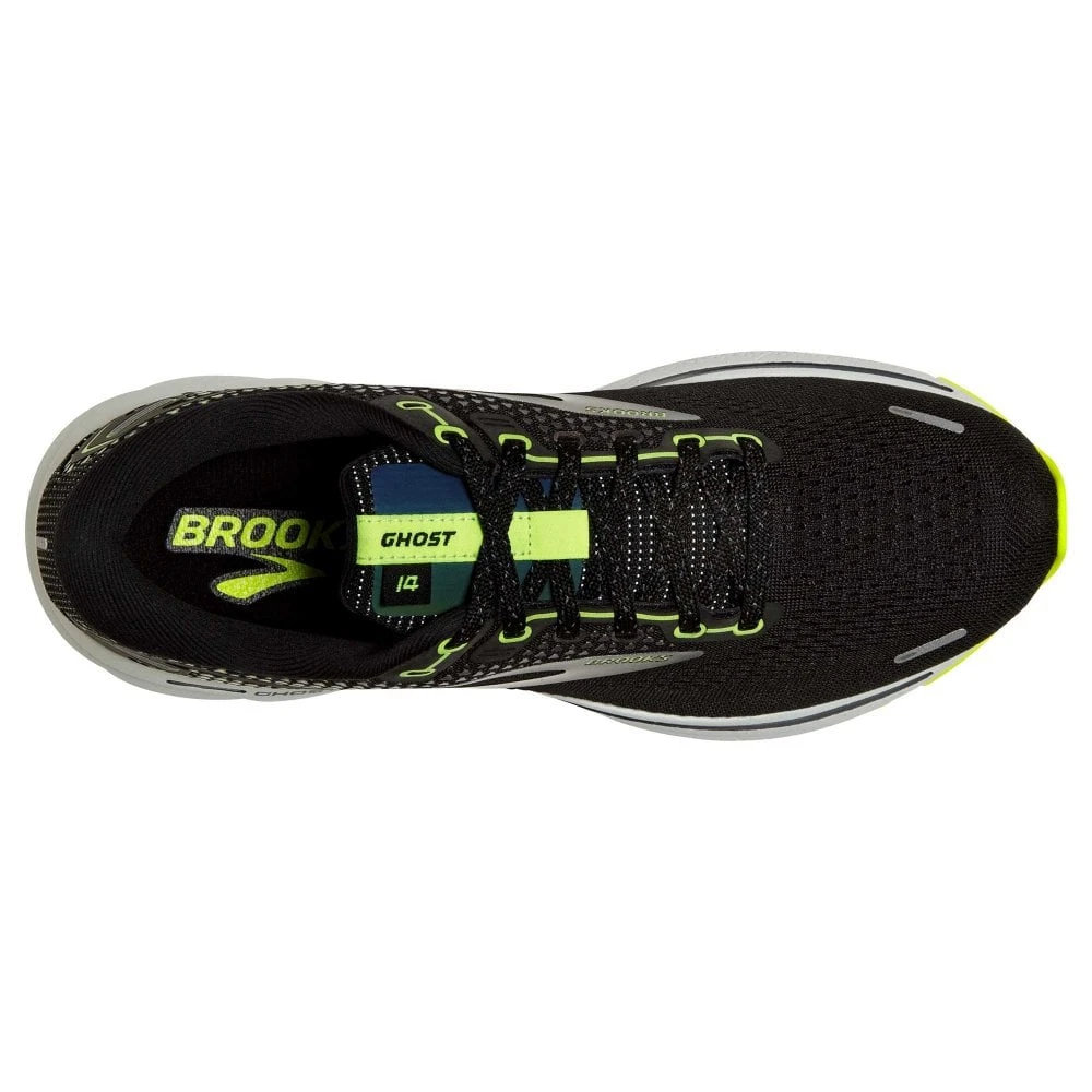 BROOKS Ghost 14 Mens Road Running Shoes Black/Nightlife/Spa Blue 2 BROOKS Ghost 14 Mens Road Running Shoes Black/Nightlife/Spa Blue - Image 2