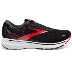 BROOKS Ghost 14 Wide 2E Mens Running Shoes Black/Red/White
