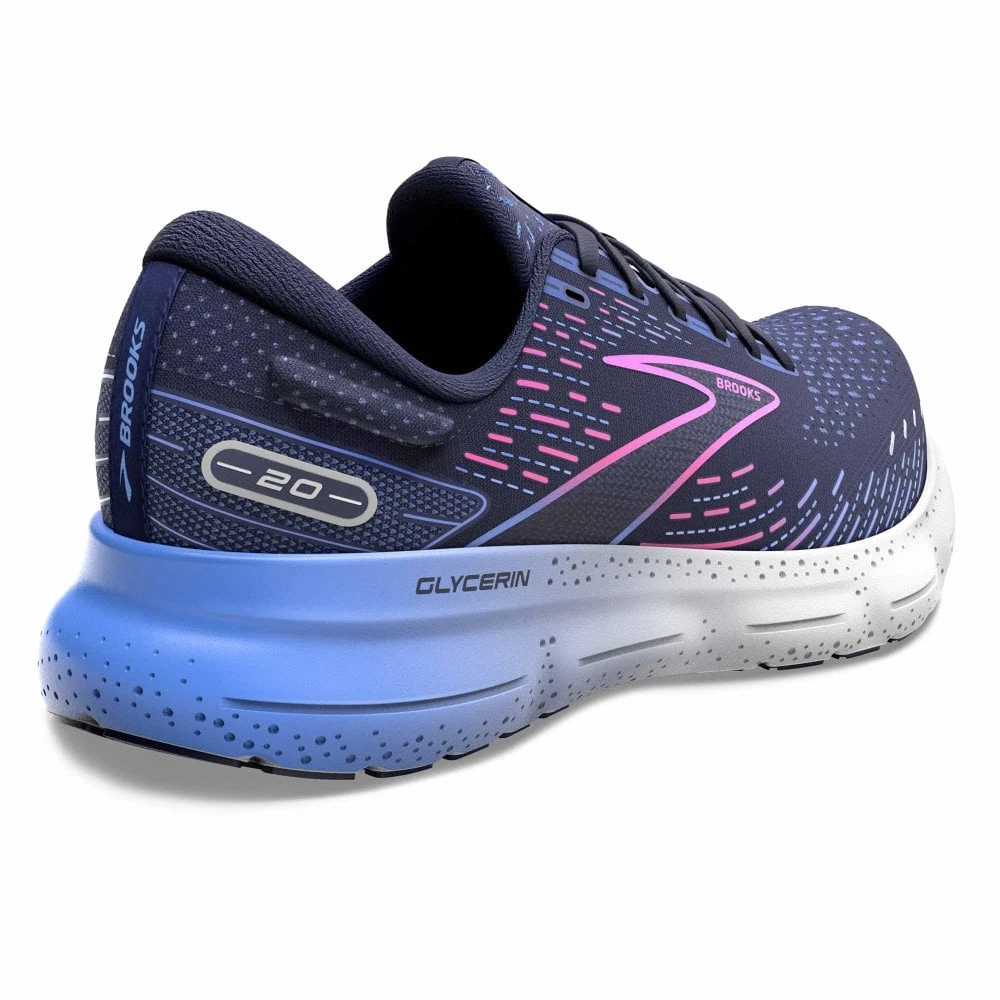 BROOKS Glycerin 20 Wide D Womens Running Shoes Peacoat/Blue/Pink 2 BROOKS Glycerin 20 Wide D Womens Running Shoes Peacoat/Blue/Pink - Image 2