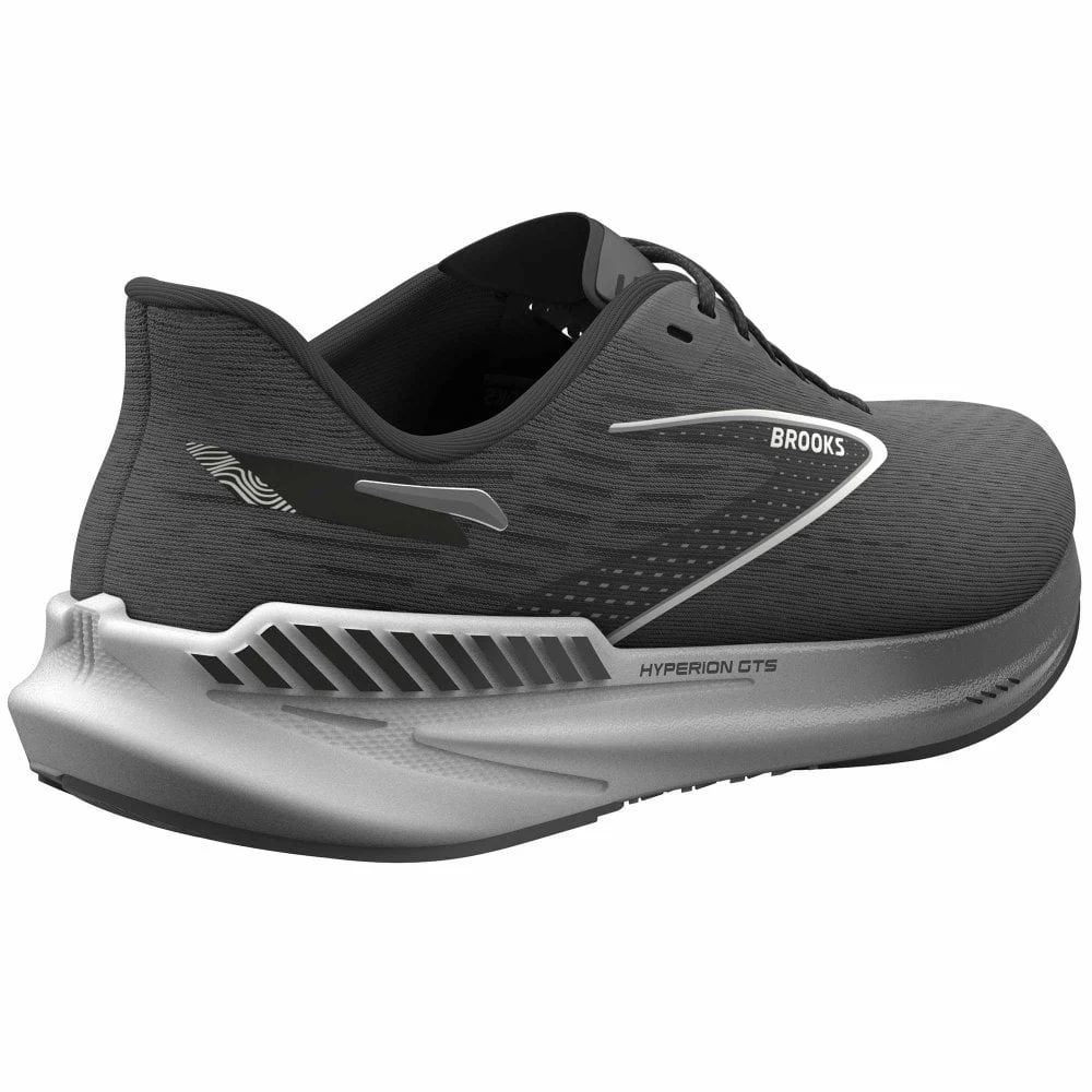 BROOKS Hyperion GTS Mens Running Shoes Gunmetal/Black/White 2 BROOKS Hyperion GTS Mens Running Shoes Gunmetal/Black/White - Image 2