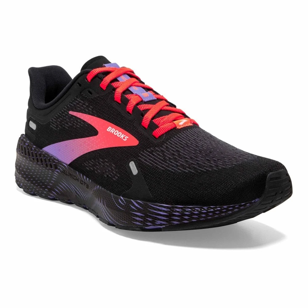 BROOKS Launch GTS 9 Womens Running Shoes Black/Coral/Purple 1 BROOKS Launch GTS 9 Womens Running Shoes Black/Coral/Purple