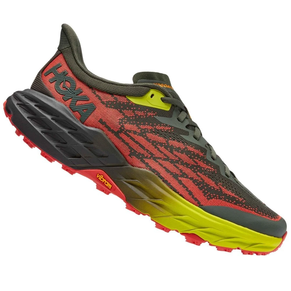Hoka Speedgoat 5 Mens Trail Running Shoes Thyme/Fiesta 1 Hoka Speedgoat 5 Mens Trail Running Shoes Thyme/Fiesta